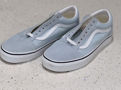 NEW Vans Old Skool Baby Blue Suede Canvas Sneakers Men 7.5 Women 9 NWOT 500714