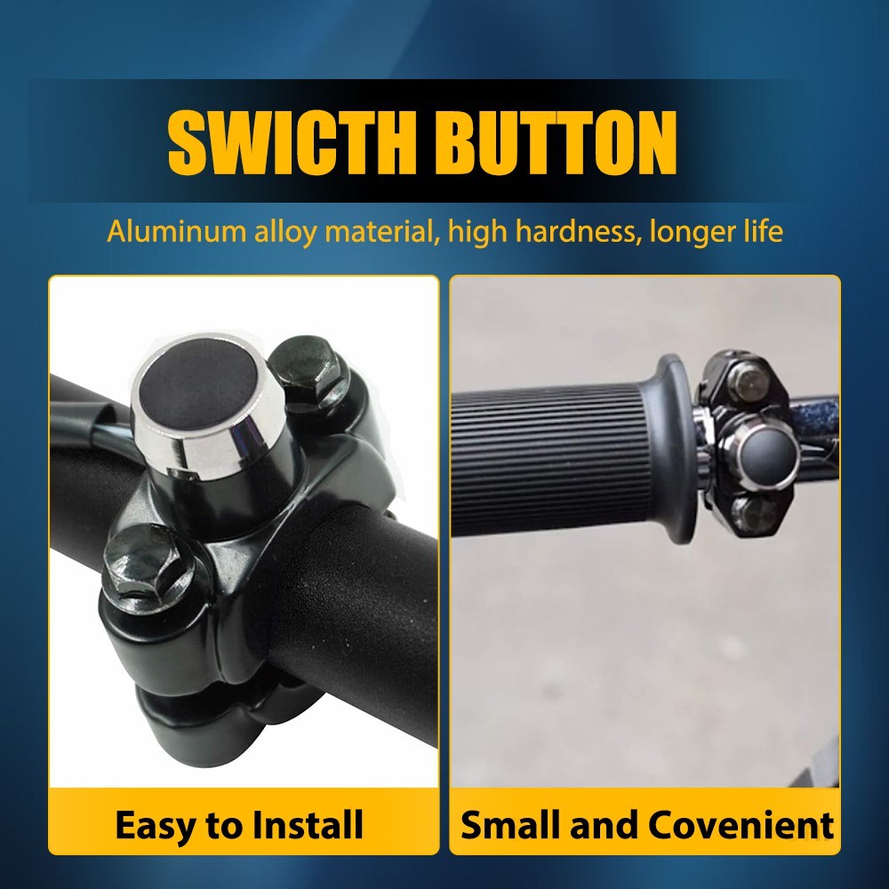 Motorcycle Handlebar Control Switches With Wiring Harness Kit High Quality Black