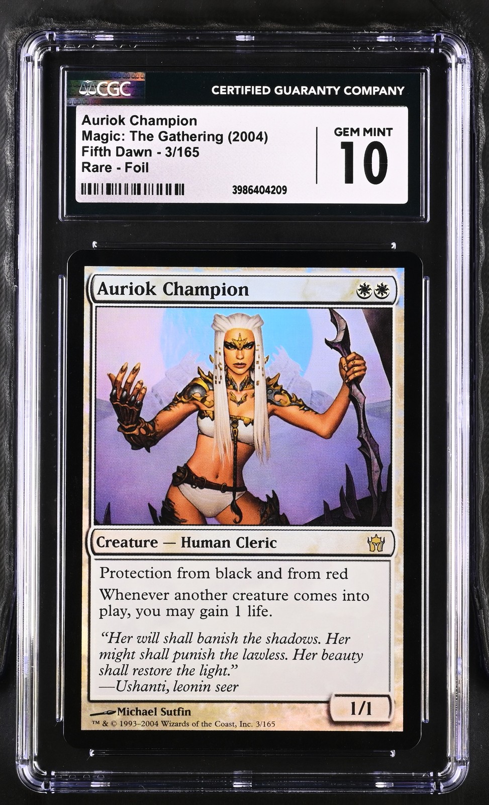 AURIOK CHAMPION Fifth Dawn Foil Rare CGC 10 MTG [Nostalgium]