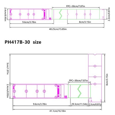 Doppelprotokoll PCIE4.0 M.2 M KEY NVME Extension Cable Riser Card SSD -Adapter 