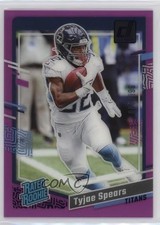 2023 Panini Clearly Donruss Rated Rookie Purple /199 Tyjae Spears #88 0ud4