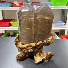 ALL 11.2LB Natural Smoky Quartz Obelisk Crystal Wand Point Healing G6115