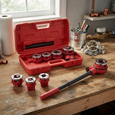 Vielseitiges 1/2'' bis 1-1/4'' Rohrgewinde-Set - Ideal für Gas- und Wasserleitungen