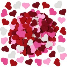 200 PCS 2 Inch Multicolor Valentine Stiff Felt Hearts Mini Decor DIY Craft