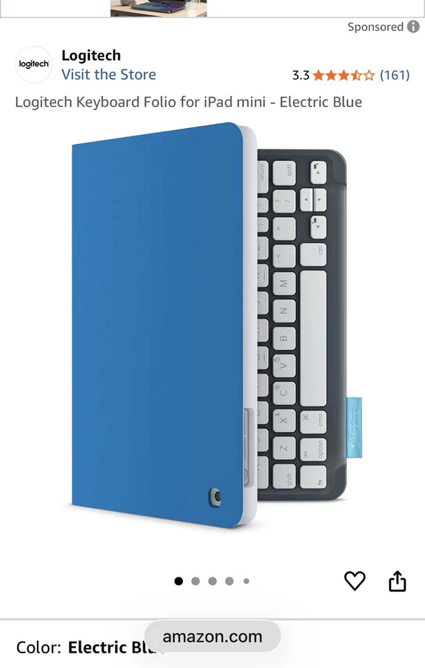 Logitech Keyboard Folio Case For Ipad Mini - Image 4 of 4