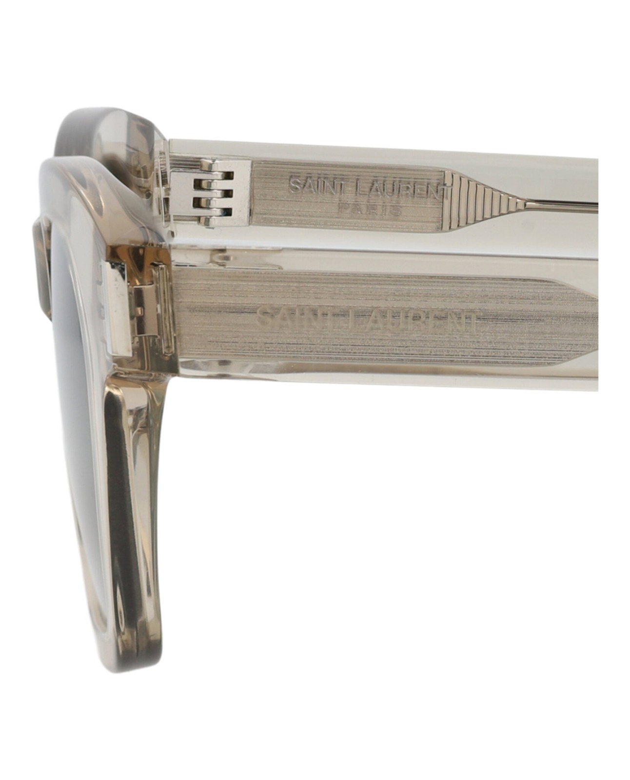 Occhiali Saint Laurent unisex quadrati rettangoli beige beige verdi fashion designer