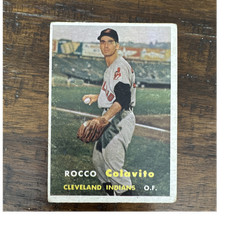Topps 1957 Rocky Colavito #212 Cleveland Guardians Rookie Baseball Card