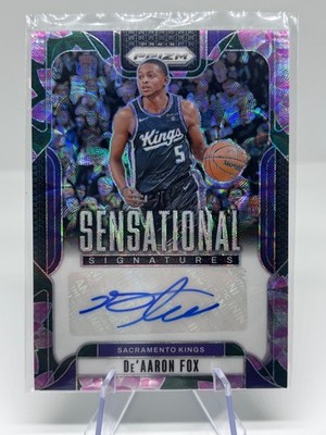 2024 Prizm De'Aaron Fox Sensational Signatures Lotus Flower /18 Auto SSP #SS-DFX