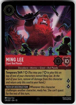 Ming Lee Giant Red Panda Foil 129/204 Attack of the Vine! Disney Lorcana