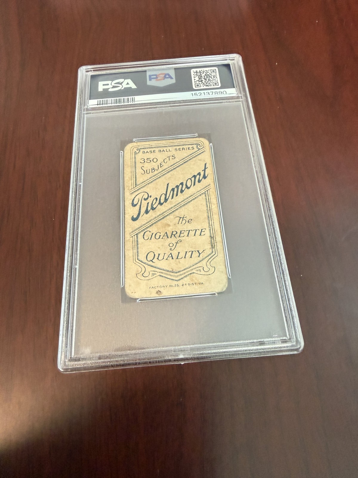 1909-11 T206 Piedmont 350 Bill Abstein Rookie Card. PSA 1 view 2