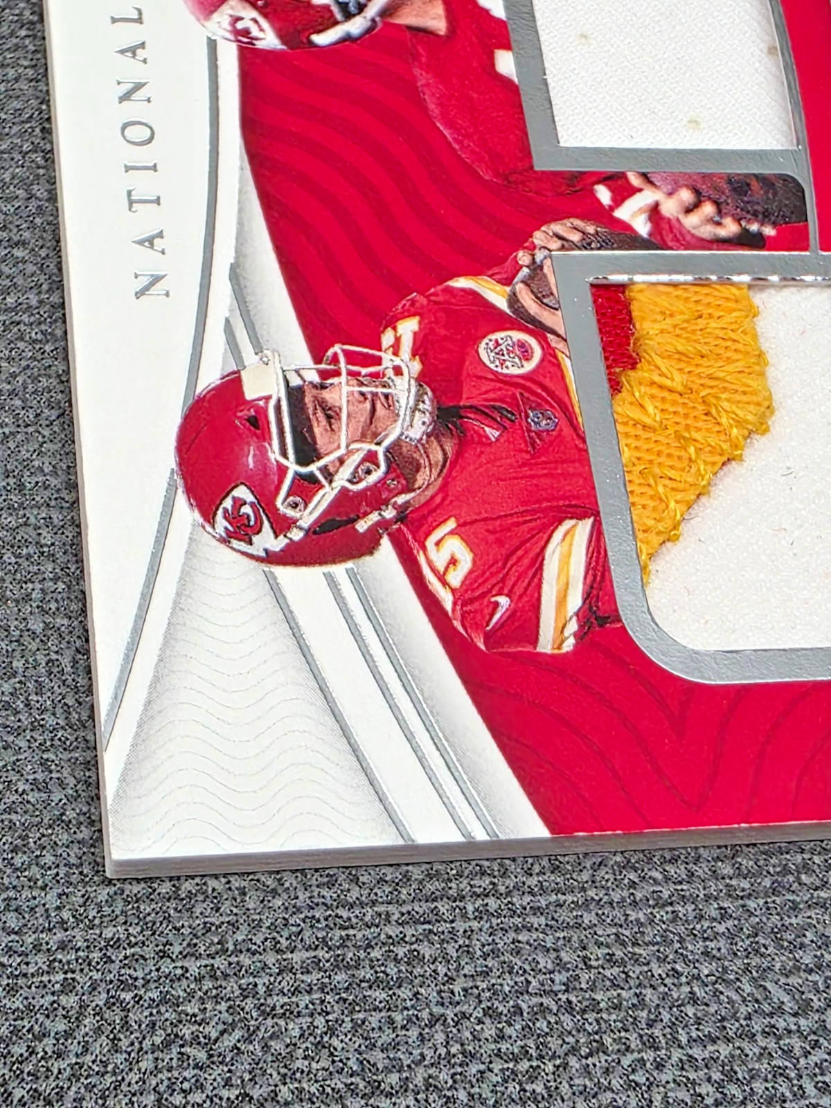 2021 National Treasures NFL Gear Materials Montana Dawson Patrick Mahomes /99 view 5