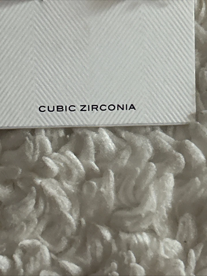 Lauren Ralph Gold Tone Metal Bead Double Hoop Earrings Round Crystal Accent - Image 4 of 4