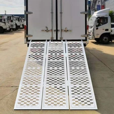 Folding Aluminum Trailer Ramp Loading Ramps Motorcycle ATV UTV Trucks 1500LB