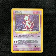 Carte Pokémon Mewtwo Holo 10/102 Set de Base Vintage 1999