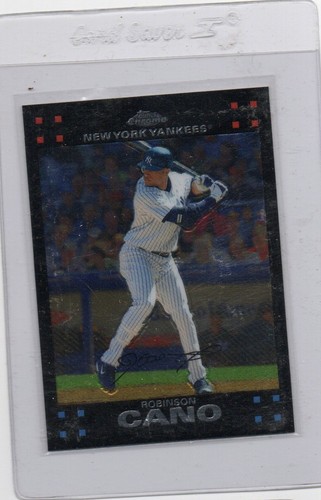 2007 Topps Chrome Robinson Cano #100 card