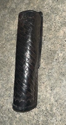 ASP Black Basketweave Leather 26  Expandable Baton Holder