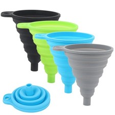 Universal Silicone Car Funnel   Foldable  Portable