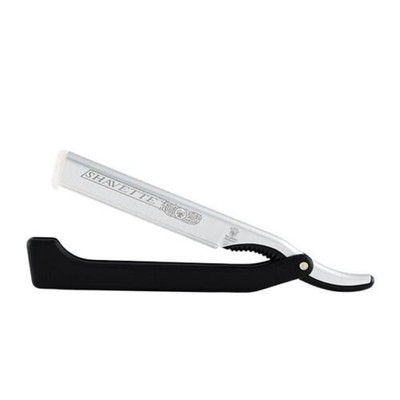 Dovo Shavette Stainless Blade Black Handle Straight Razor - 22130481
