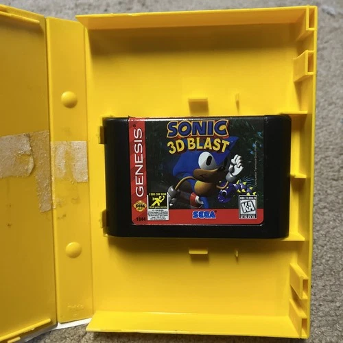 Sonic 3D Blast (Sega Genesis) Authentic Vintage Game - Blockbuster Rental Copy