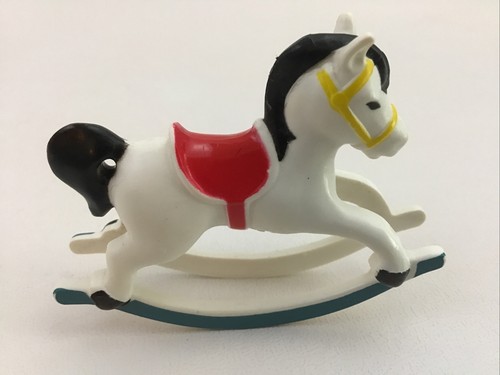 Fisher Price Dollhouse Rocking Horse 1977 Vintage White Red Blue - Picture 3 of 7