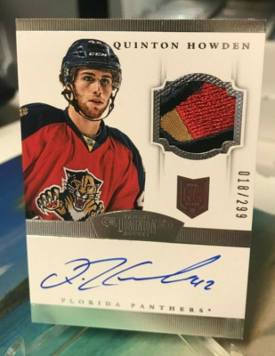 QUINTON HOWDEN RC AUTO PATCH 3 COLOR DOMINION #18/299 FLORIDA ROOKIE 2013