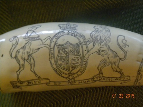 HISTORISCHE " BRANDENBURG " 5 " Scrimshaw Pottwal Zahn Harz Reproduktion - Bild 7 von 7