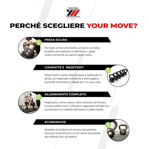 Kettlebell 8-12-16-20-24 kg, Verniciatura Sabbiatura ad Effetto - Foto 24 di 46
