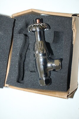 Hudson Reed Chrome Thermostatic Angled Radiator Valve SINGLE