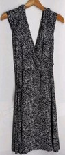 Scarlett Cross body Dress size 12 sleeveless black white glamor poly spandex