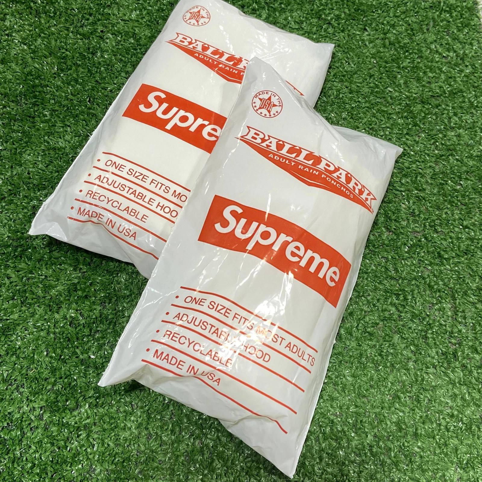 Lot de 2 poncho de pluie Supreme Ballpark SS20 blanc