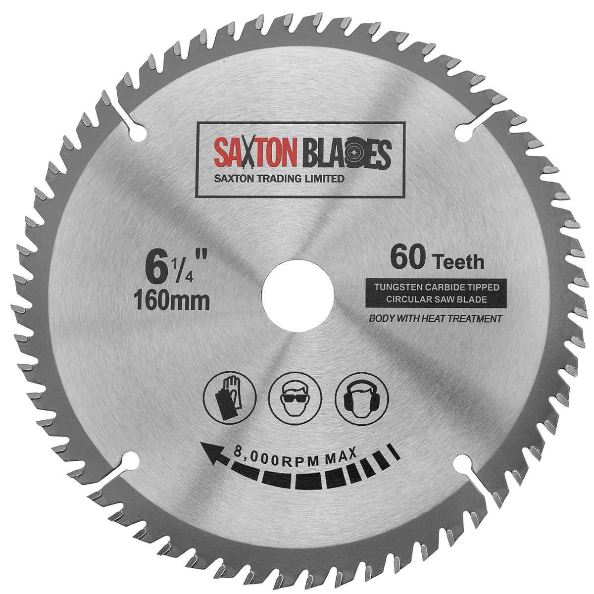 Saxton TCT Cicular saw blade 160mm x 60T Dewalt Hitachi Bosch Fits 165mm Saws