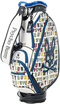 PSYCHO BUNNY Golf Men's Caddy Bag SEASONAL EDITION 9 x 46in 4.2kg White PBMG4SC1