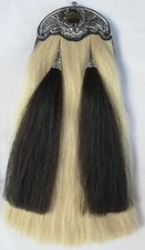 Original Long Horse Hair Sporran with Two Black Tassels