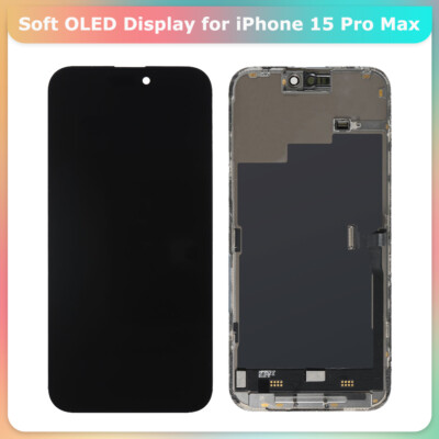 Soft OLED For iPhone 15 Pro Max LCD Display+Touch Screen Assembly