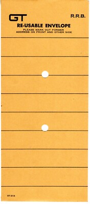GRAND TRUNK RY - RAILROAD INTEROFFICE ENVELOPE - UNUSED