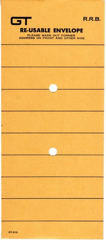 GRAND TRUNK RY - RAILROAD INTEROFFICE ENVELOPE - UNUSED