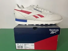 Reebok Classic Leather White Red Blue Sneaker Men’s Size 13