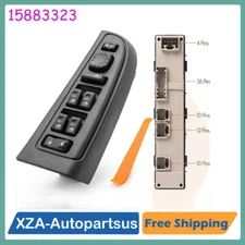 Front Driver Door And Window Control Switch 15883323 Fits GMC Sierra 2003 - 2007