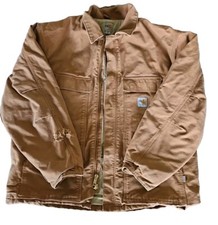 Carhartt FR Flame Resistant Heavyweight Duck Canvas Coat Quilt Lined Men's 2XLT