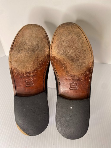 Carlo Morandi Vintage Black Suede Loafer with Gold Detail - 第 8/11 張圖片