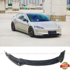 For 2024+ Tesla Model 3 Front Bumper Lip Splitter-Glossy Black