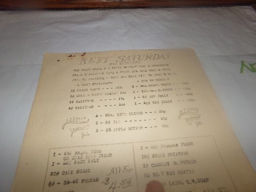 Vintage A.J. Anuncio de venta de tienda de merchandising Etter Lard CW jabón Skidmore Texas 1932 - Imagen 8 de 9