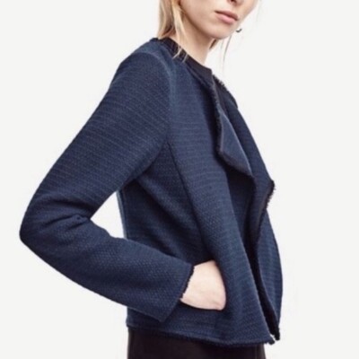 MONSE】NAVYツィード Open-Back JACKET カーディガン MONSE】NAVYツィード Open-Back JACKET カーディガン