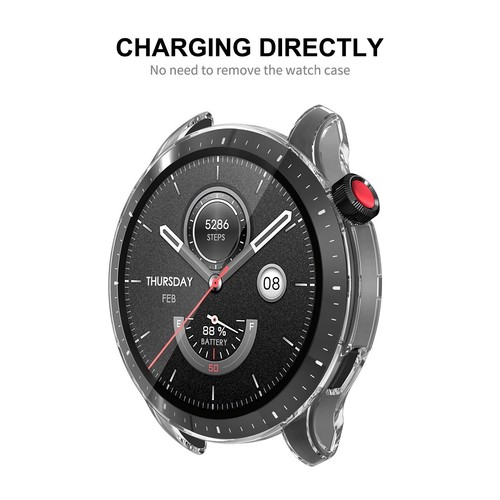 Do Amazfit GTR 4 Obudowa zegarka z ochroną wyświetlacza Przezroczyste etui Cover Ochrona - Zdjęcie 3 z 7