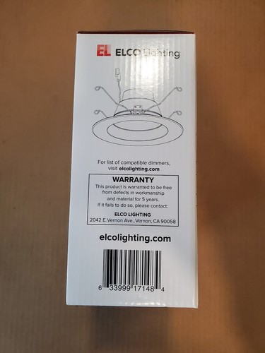 Elco EL615CT5W 6" Integrado LED Lata Luz Recorte 850 Lúmenes Blanco Reflector Suave - Imagen 5 de 5