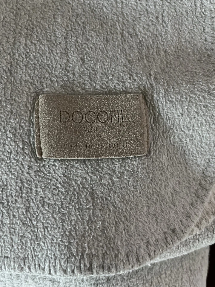 Manta Docofil Portugal Gris/Blanco Algodón 88x80 Foto 3 de 4