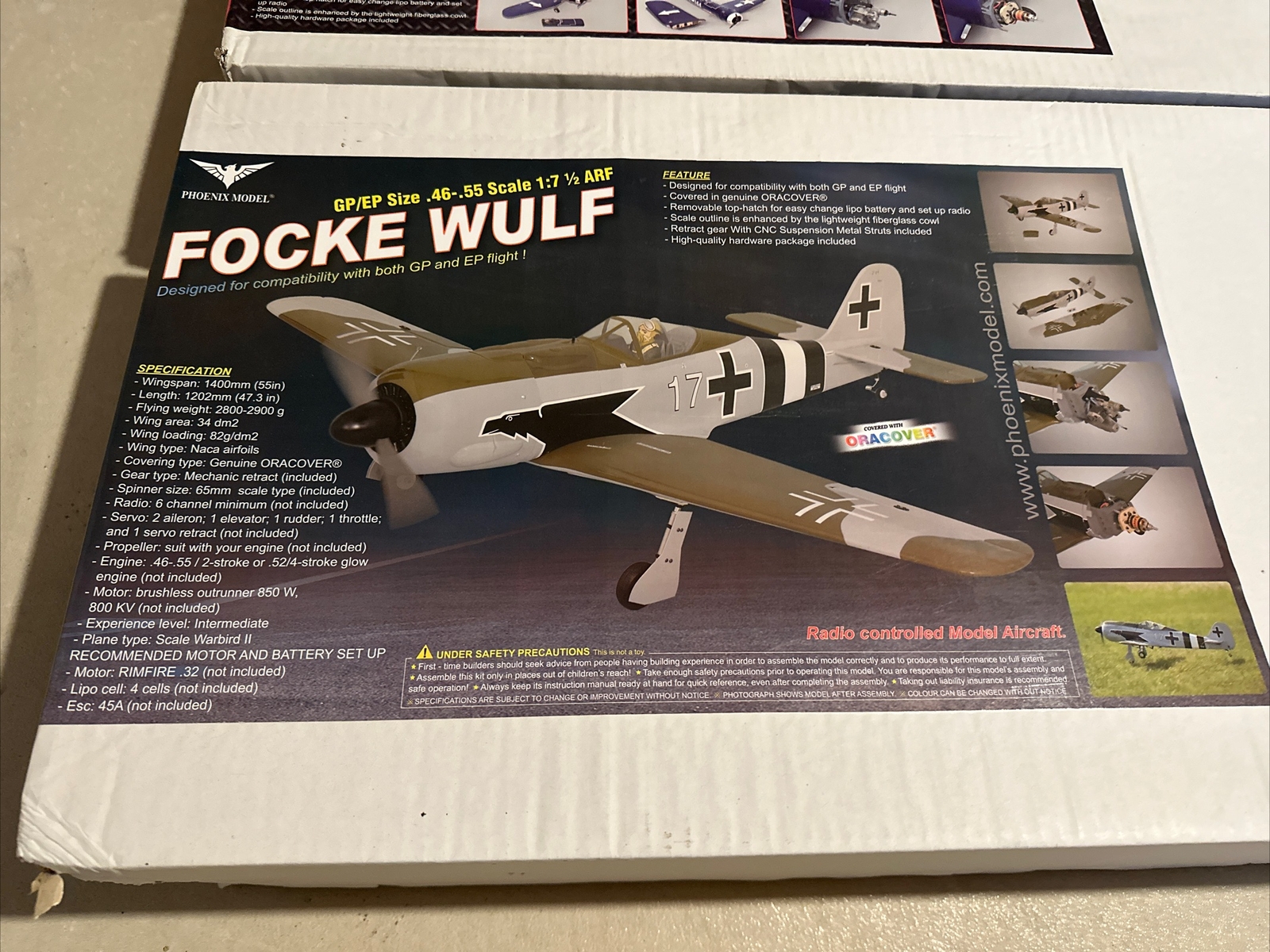 Phoenix Model F4U Corsair and Focke Wulf 2 PC Lot RC Airplane Kits eBay