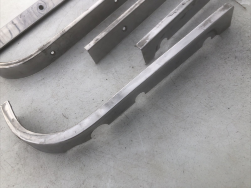 1967 68 69 BARRACUDA REAR SEAT MOLDING TRIM SET 6 NICE STAINLESS SURROUND - Picture 5 of 16