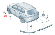 VW Touareg CR7 Emblem für Kotflügel vorn links 760853689KDPJ Originalteil