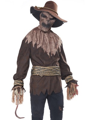 Men Killer Pumpkin Halloween Costume Adult Horror Harvest Cornfield Fancy Dress | eBay
